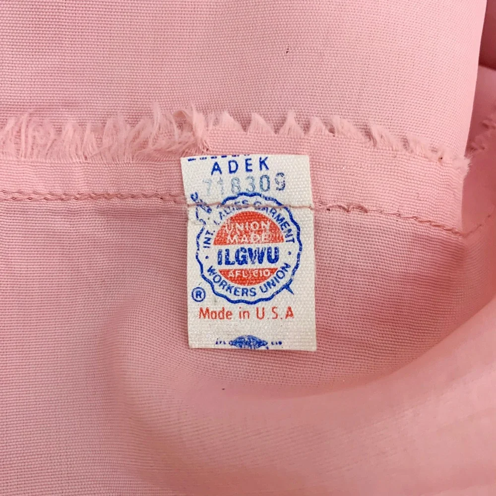 Vintage 70's Pink Maxi Dress Sheer Jacket 2‎ piece set